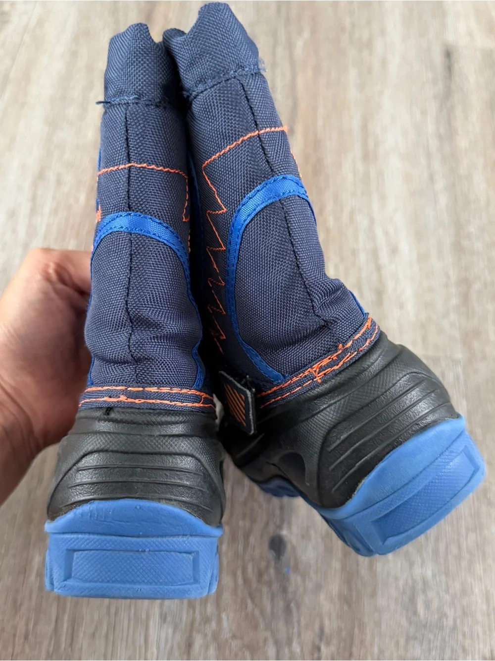 Kids Navy Blue Winter Snow Boots